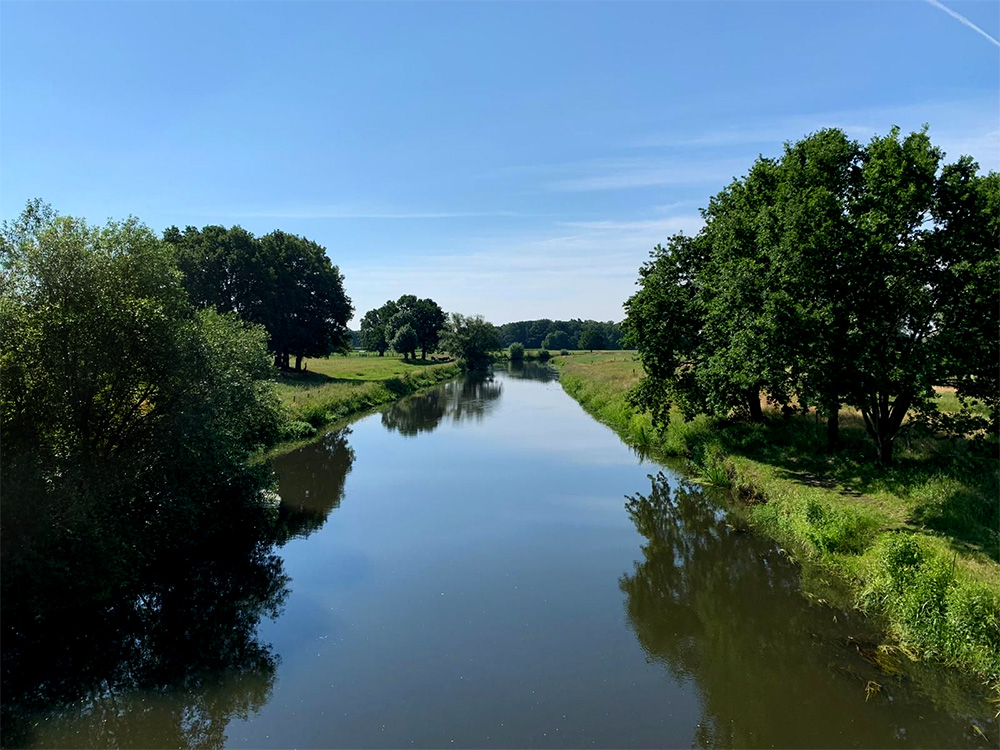 Muko-Spendenlauf 2021 - Bilck auf die Aller bei Celle