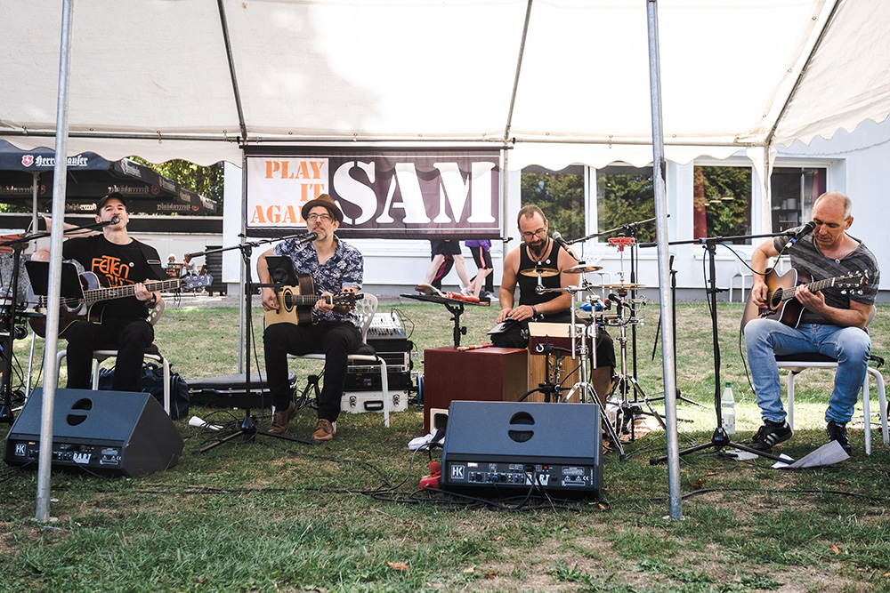 Foto Muko-Spendenlauf Hannover: die Band "Play it again, Sam!"